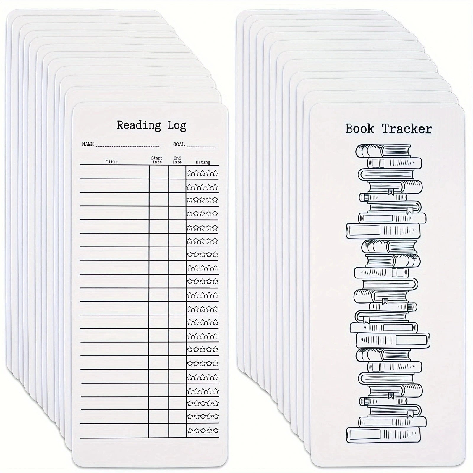 20/50 Pcs Reading List Bookmark, Blank Bookmarks, Book Accessories, DIY Bookmarks for DIY Art Projects, School Supply, Gifts Tag