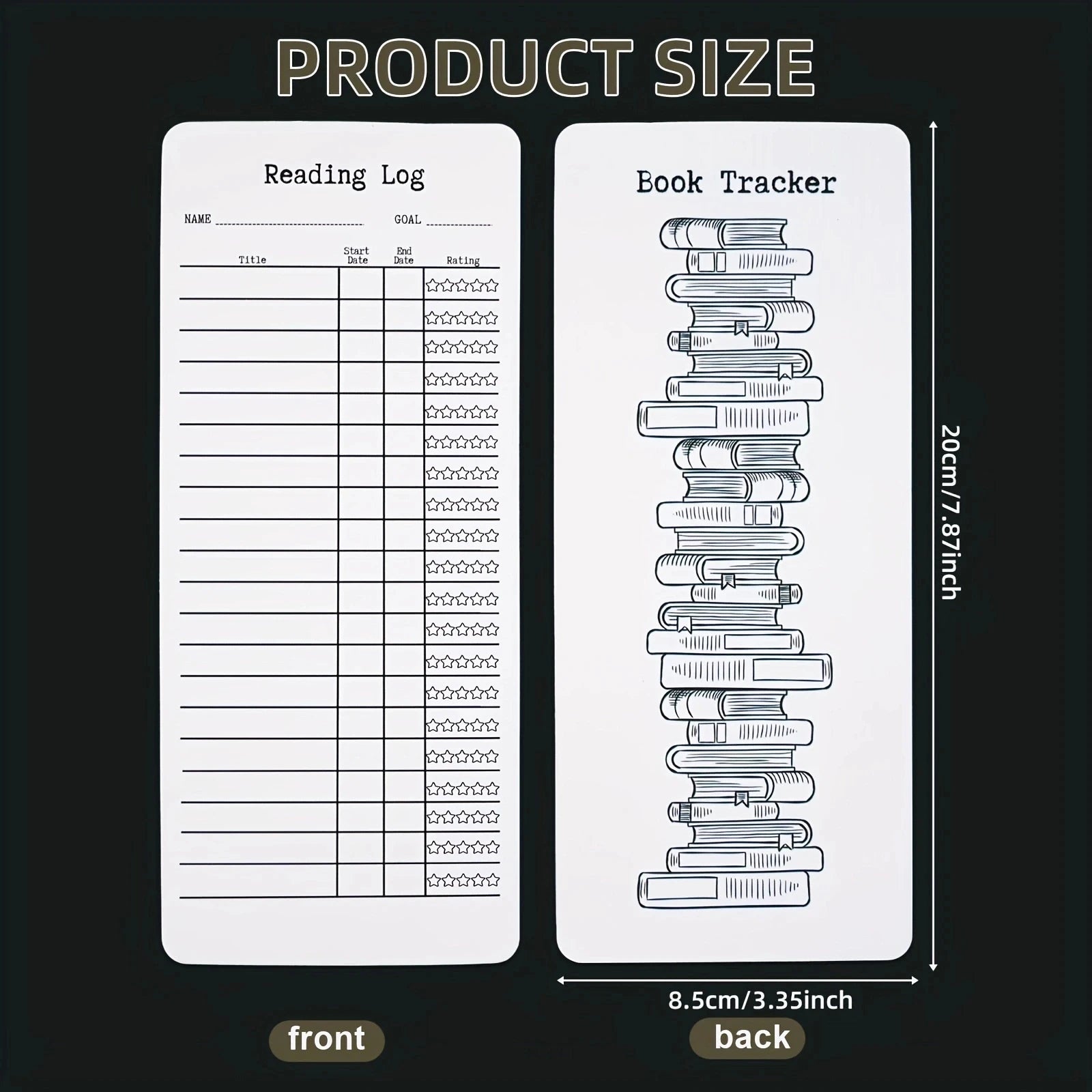 20/50 Pcs Reading List Bookmark, Blank Bookmarks, Book Accessories, DIY Bookmarks for DIY Art Projects, School Supply, Gifts Tag